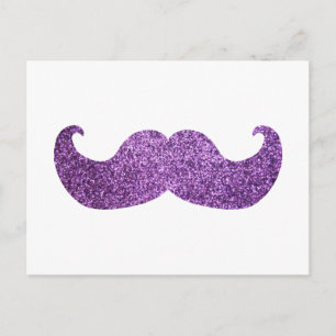 Cartão Postal Maciço roxo (Faux Glitter Graphic)