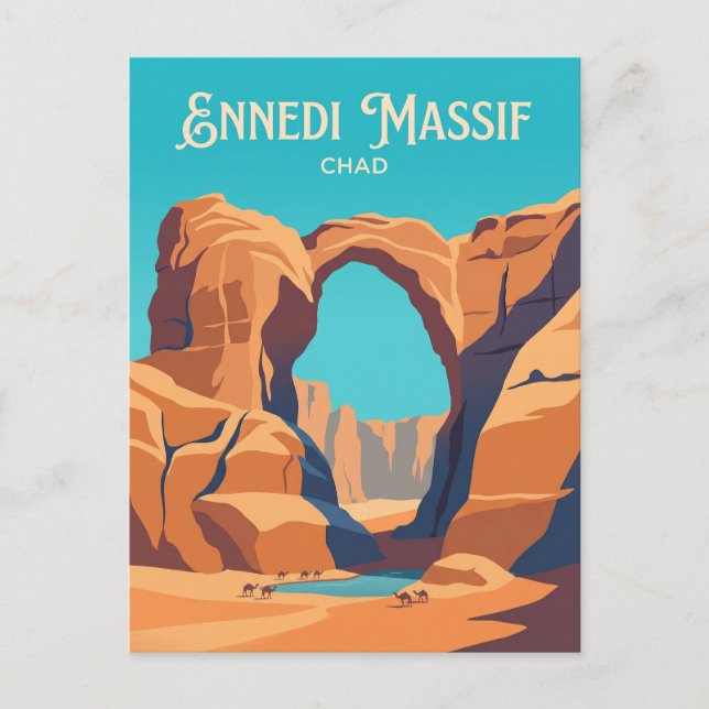 Cartão Postal Macizo de Ennedi Chade (Frente)