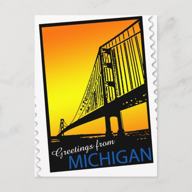 Cartão Postal Mackinac Bridge postcard (Frente)