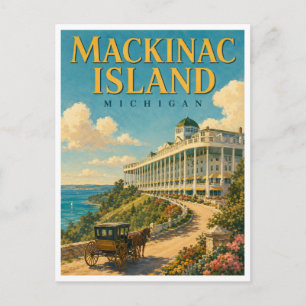 Cartão Postal Mackinac Island Michigan GeoSaga