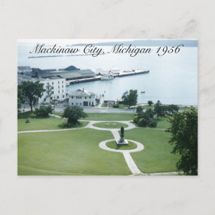 Cartão Postal Mackinac Island Port 1956 Michigan