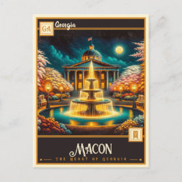Cartão Postal Macon, Geórgia | Vintage