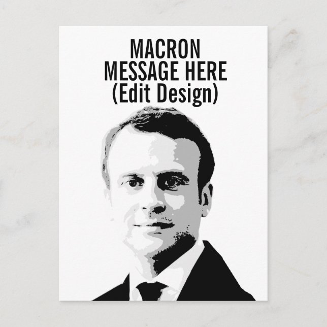 CARTÃO POSTAL MACRON EMMANUEL PERSONALIZADO (Frente)