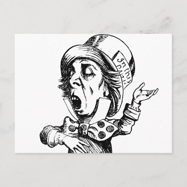Cartão Postal Mad Hatter (Frente)