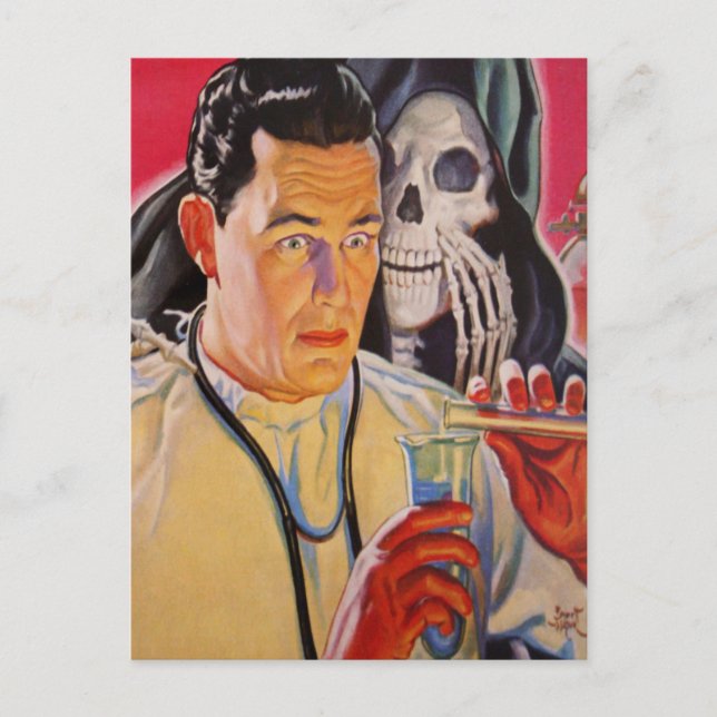 Cartão Postal Mad Scientist (Frente)