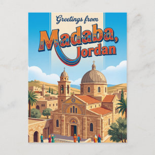 Cartão Postal Madaba Jordânia