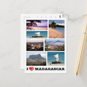 Cartão Postal Madagascar - I Love -
