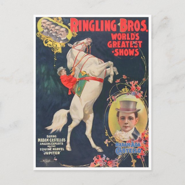 Cartão Postal Madam Ada Castello (Frente)