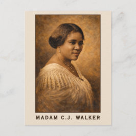 Cartão Postal Madam C.J. Walker Portrait Art