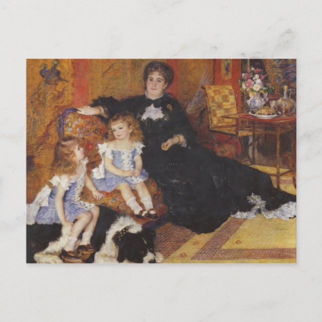 Cartão Postal Madame Charpentier e seus filhos por Renoir (Frente)