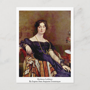 Cartão Postal Madame Leblanc Por Ingres Jean Auguste Dominique