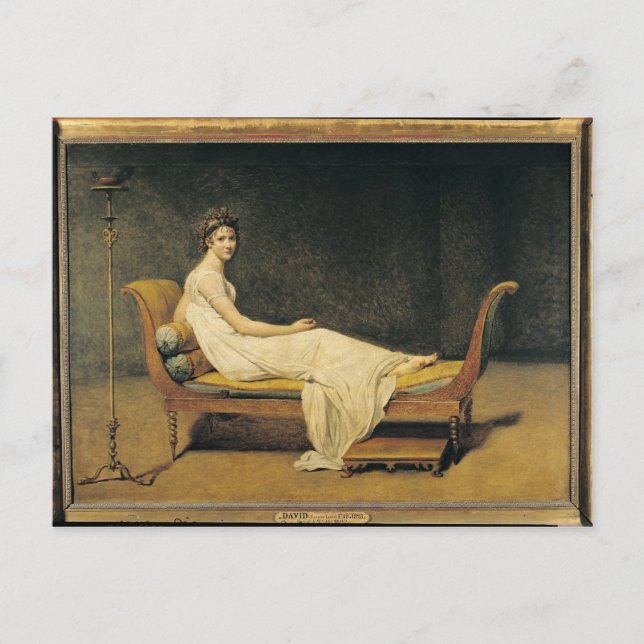 Cartão Postal Madame Recamier, 1800 (Frente)