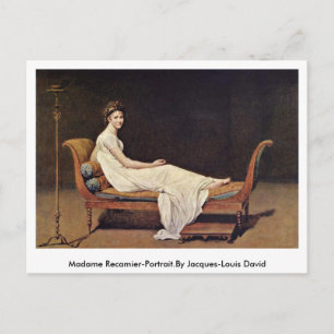 Cartão Postal Madame Recamier-Retrit. Por Jacques-Louis David