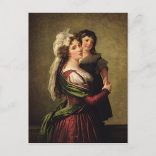 Cartão Postal Madame Rousseau e sua filha, 1789