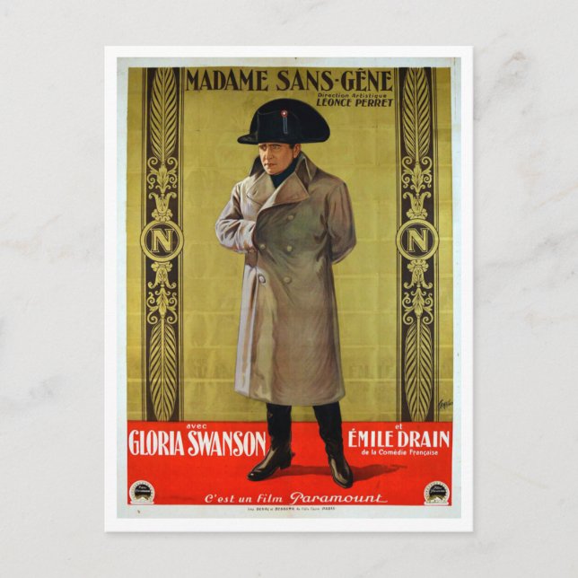 Cartão Postal Madame Sans-Gênio (filme de 1925) (Frente)