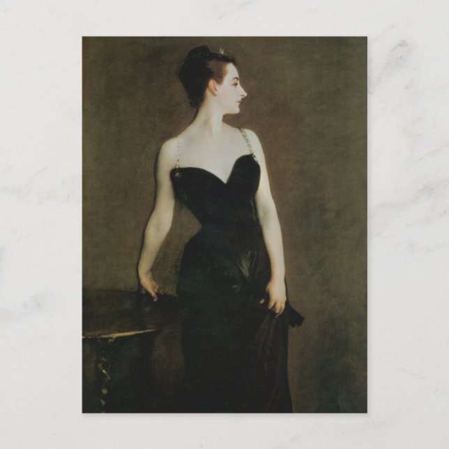 Cartão Postal Madame X por John Singer Sargent (Frente)
