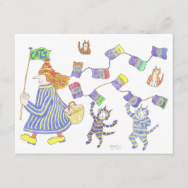 Cartão Postal MadCatWoman Scarves in the Wash