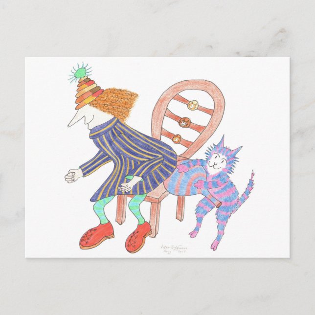 Cartão Postal MadCatWoman & WhoopeeCushionCat No.2 (Frente)