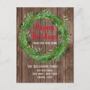 Cartão Postal Madeira de celeiro Vegetação de inverno Ano novo F