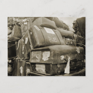 CARTÃO POSTAL MADEIRA DE EQUIPE DE BAGAGEM VIAGEM 1890