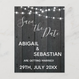 Cartão Postal Madeira russa escura, com luzes de cordas.