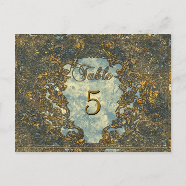 Cartão Postal Madelina Grace Victorian Table Number Card (Frente)