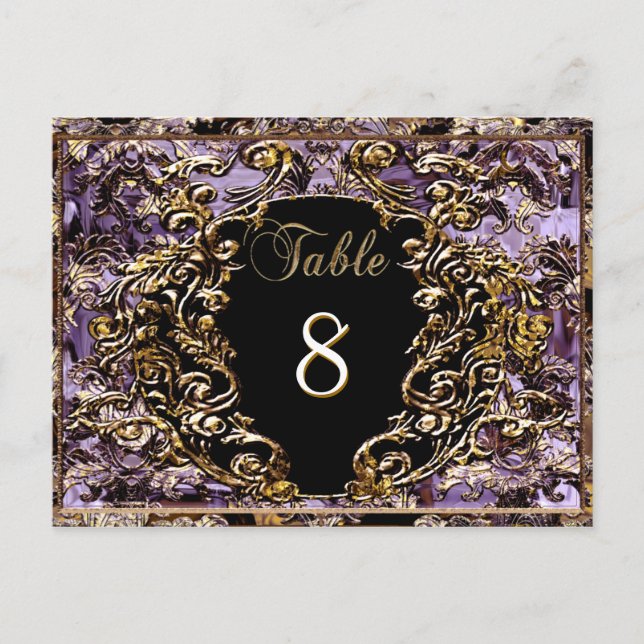 Cartão Postal Madelina Plume Vittorian Table Number Card (Frente)