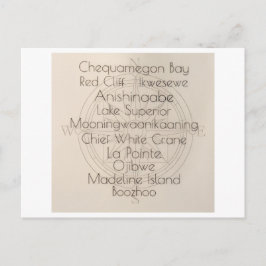 Cartão Postal Madeline Island Words Postcard