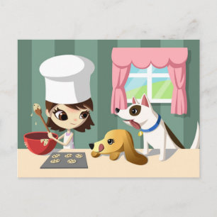 Cartão Postal Madi e os Pups com fome
