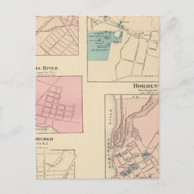 Cartão Postal Madison, Bordentown, NJ (Frente)