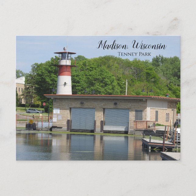 Cartão Postal Madison, Wisconsin Tenney Park Fotografia (Frente)