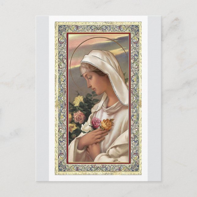 Cartão Postal Madona em Branco (Frente)