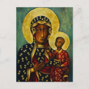 Cartão Postal Madona Negra de Częstochowa