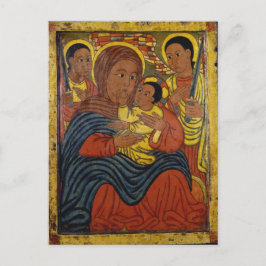 Cartão Postal Madona Negra Etíope com Menino Jesus