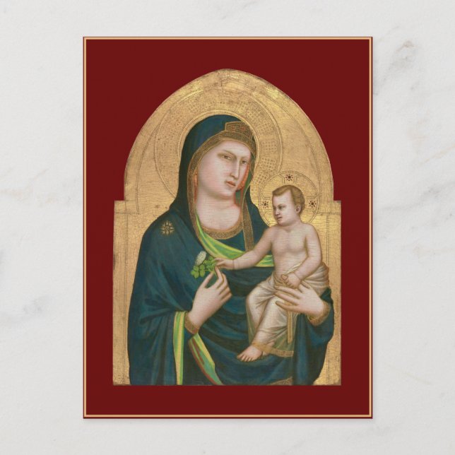 CARTÃO POSTAL: MADONNA & CRIANÇA: GIOTTO : 1337 (Frente)