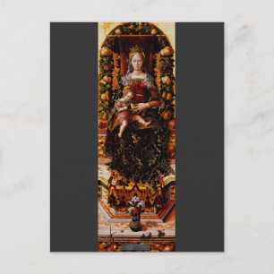 Cartão Postal Madonna della Candeletta por Carlo Crivelli