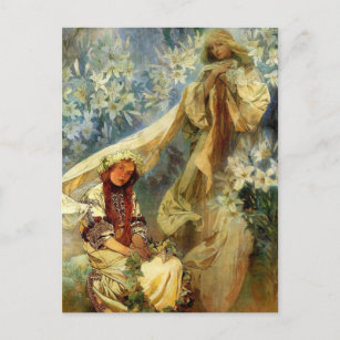 Cartão Postal Madonna dos lírios 1905