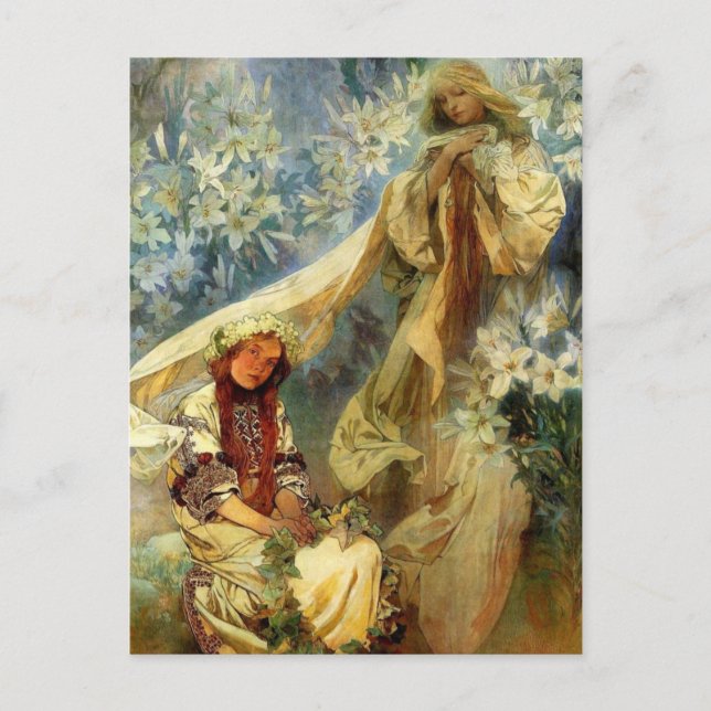 Cartão Postal Madonna dos lírios 1905 (Frente)