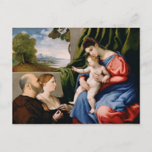 Cartão Postal Madonna e Child com o Santo da Criança John