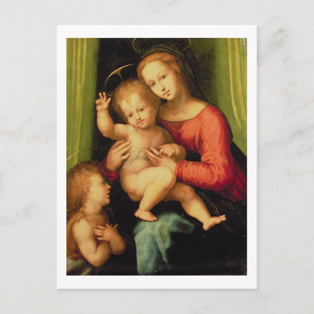 Cartão Postal Madonna e Child com Ruas. (Frente)
