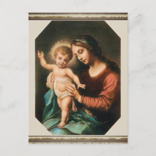 Cartão Postal Madonna E Criança