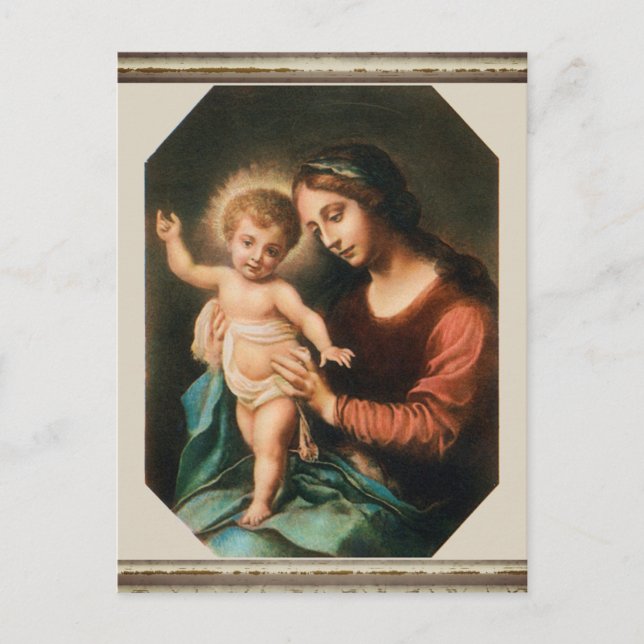 Cartão Postal Madonna E Criança (Frente)