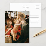 Cartão Postal Madonna e Criança | Botticelli<br><div class="desc">Madonna e Child com Ruas. John the Baptist (c. 1470-1475),  do artista Renascentista italiano Sandro Botticelli. Use as ferramentas de design para adicionar texto personalizado ou personalizar a imagem.</div>