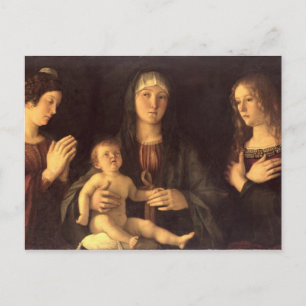 Cartão Postal Madonna e Criança com Ruas. Mary Magdalene e Ruas.