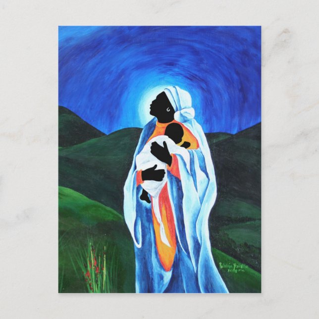 Cartão Postal Madonna e criança - Esperança pelo mundo 2008 (Frente)