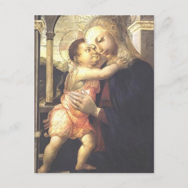 Cartão Postal Madonna e Criança por Jacopo Bellini (Frente)