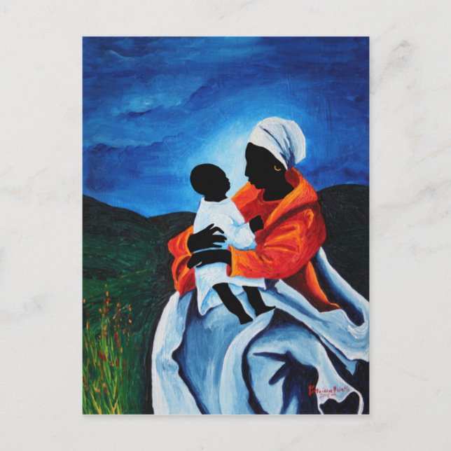 Cartão Postal Madonna e criança - Primeiras palavras 2008 (Frente)