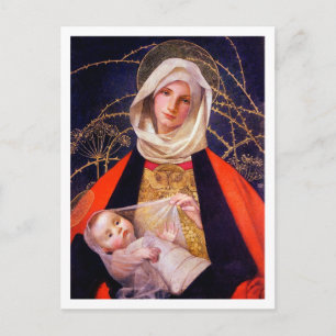 Cartão Postal Madonna Holding Child