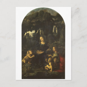 Cartão Postal Madonna of the Rocks by Leonardo da Vinci c.1483