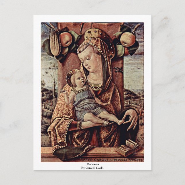 Cartão Postal Madonna Por Crivelli Carlo (Frente)